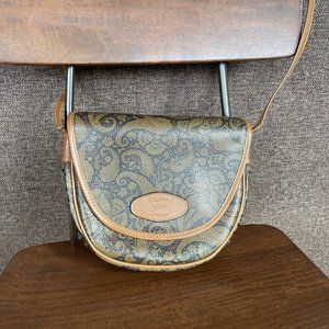 Texier Leather Crossbody Bag with Paisley pattern